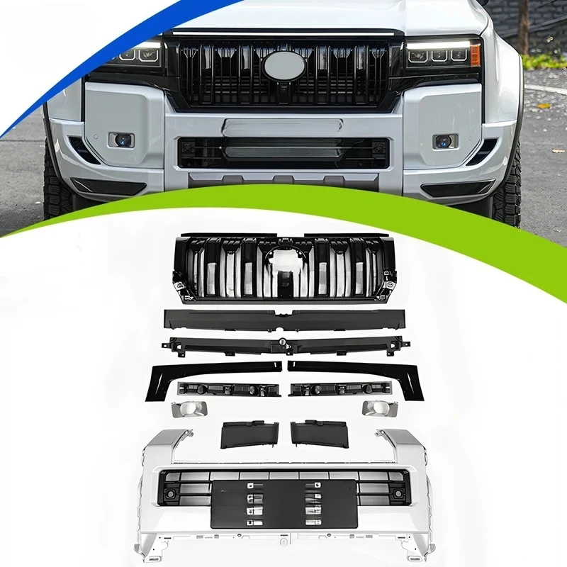 

Body Kit Bumper Grille VX Version Prado LC250 2024 + Front Grille Support External Accessories