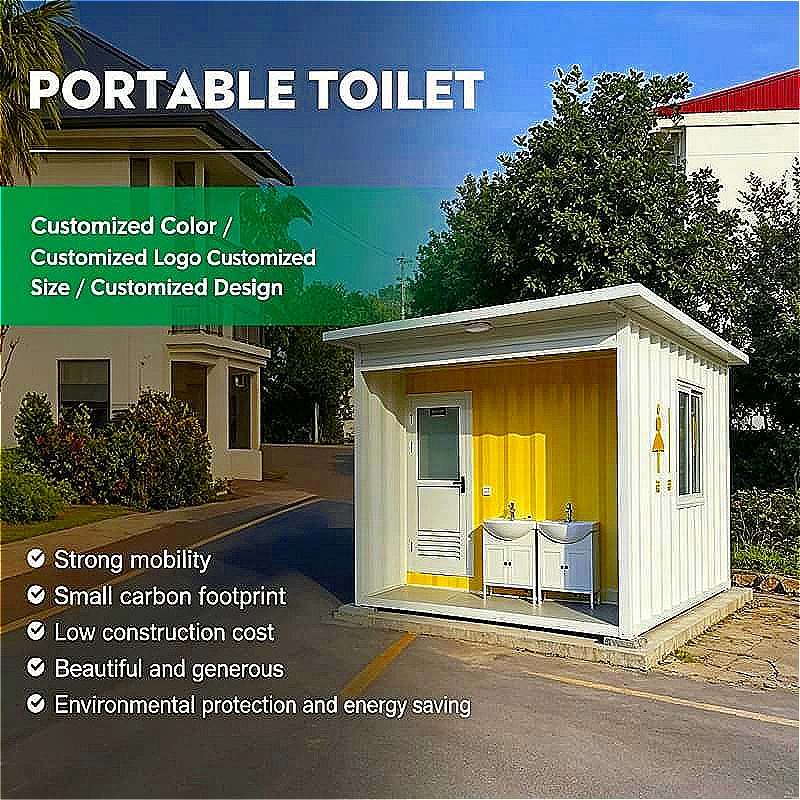 

Bathroom Shower Mobile Restroom Pod Outdoor Mobile Portable Toilet Sandwich Panel Promotion Mobile Public Toilet Customized