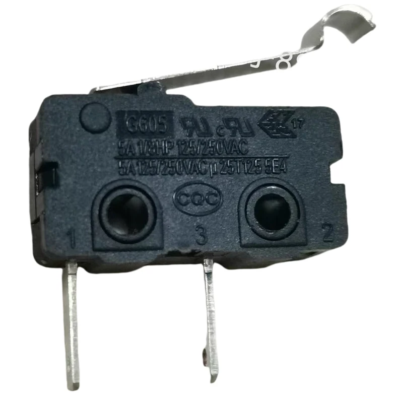 

1PCS/LOTS 100% Taiwan ZING EAR G605 Micro Switch 5A 250V Curved Handle Two Leg Original Imported IC Electronic components