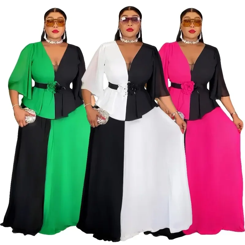 

Outfits Plus Size African Party Dresses for Women 2025 New Fashion Dashiki Ankara Wedding Evening Gown Elegant Muslim Maxi Dress