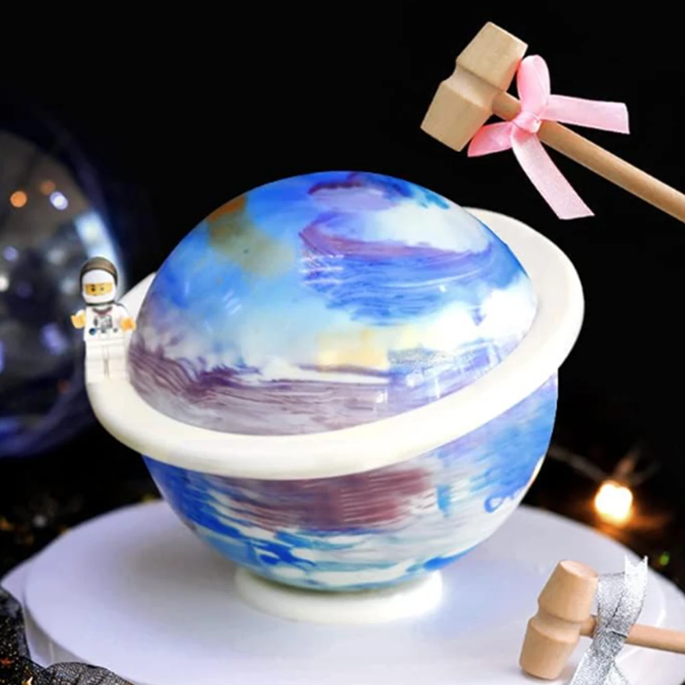 แม่พิมพ์ซิลิโคนทรงกลมทรงกลมทรงกลมทรงกลมทรงกลมสำหรับอบเค้กทรงโดมชามทรงโดมทำจากซิลิโคนขนาดใหญ่1/2ชิ้น