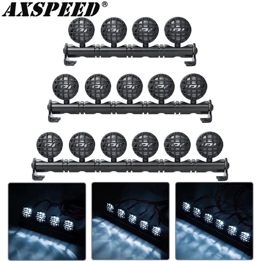 Axspeed Rc Auto Dak Lamp Led Licht Bar Met Lichte Dekking 4/5/6Leds Voor 1/10 Rc Crawler Axiale Scx10 90046 Trx4 Trx6 D90 Onderdelen