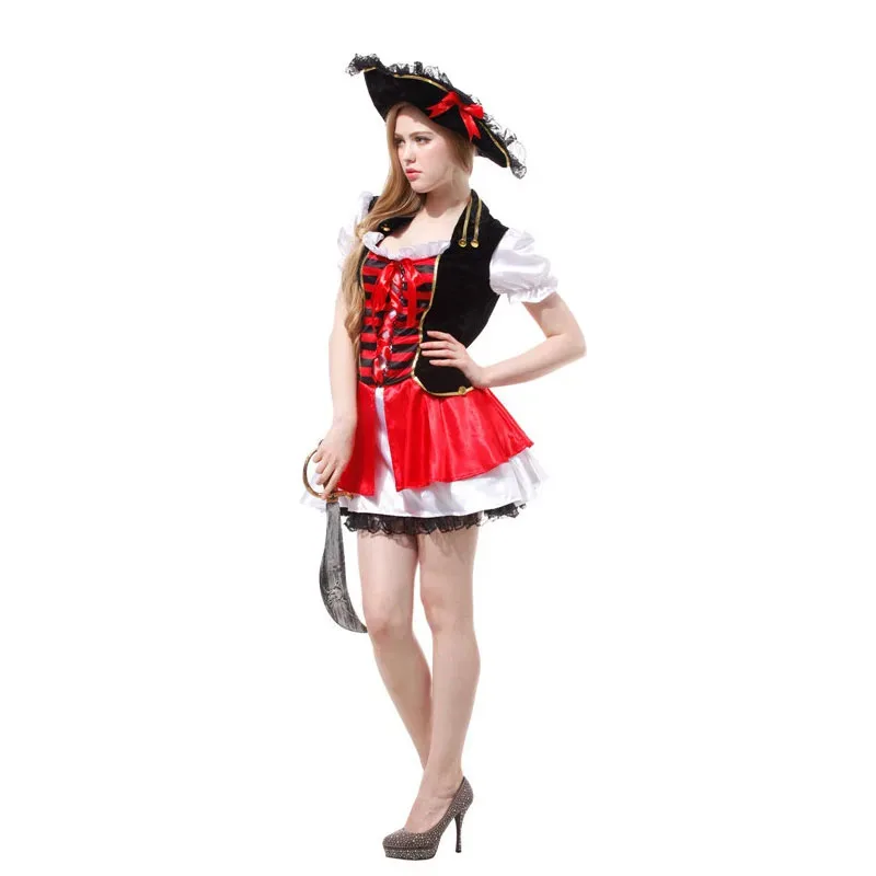 sky05-ハロウィンテーマの女性仮装、親子ロールプレイングコスプレ衣装、女性海賊キャプテンオブカリビアン99ji