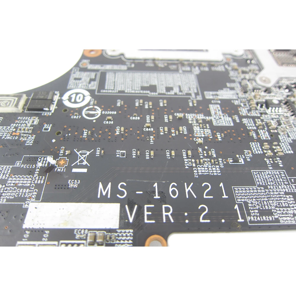 Imagem -03 - Placa-mãe do Portátil para Msi Ms16k21 Gs63vr Gs73vr I77700hq