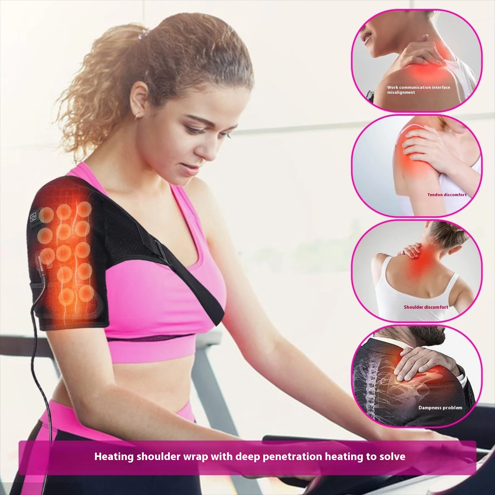 

Heated Shoulder Wrap with Adjustable 3-Level Heat Heating Electric Shoulder Wrap Heating Shoulder Support Belt for Men and Women