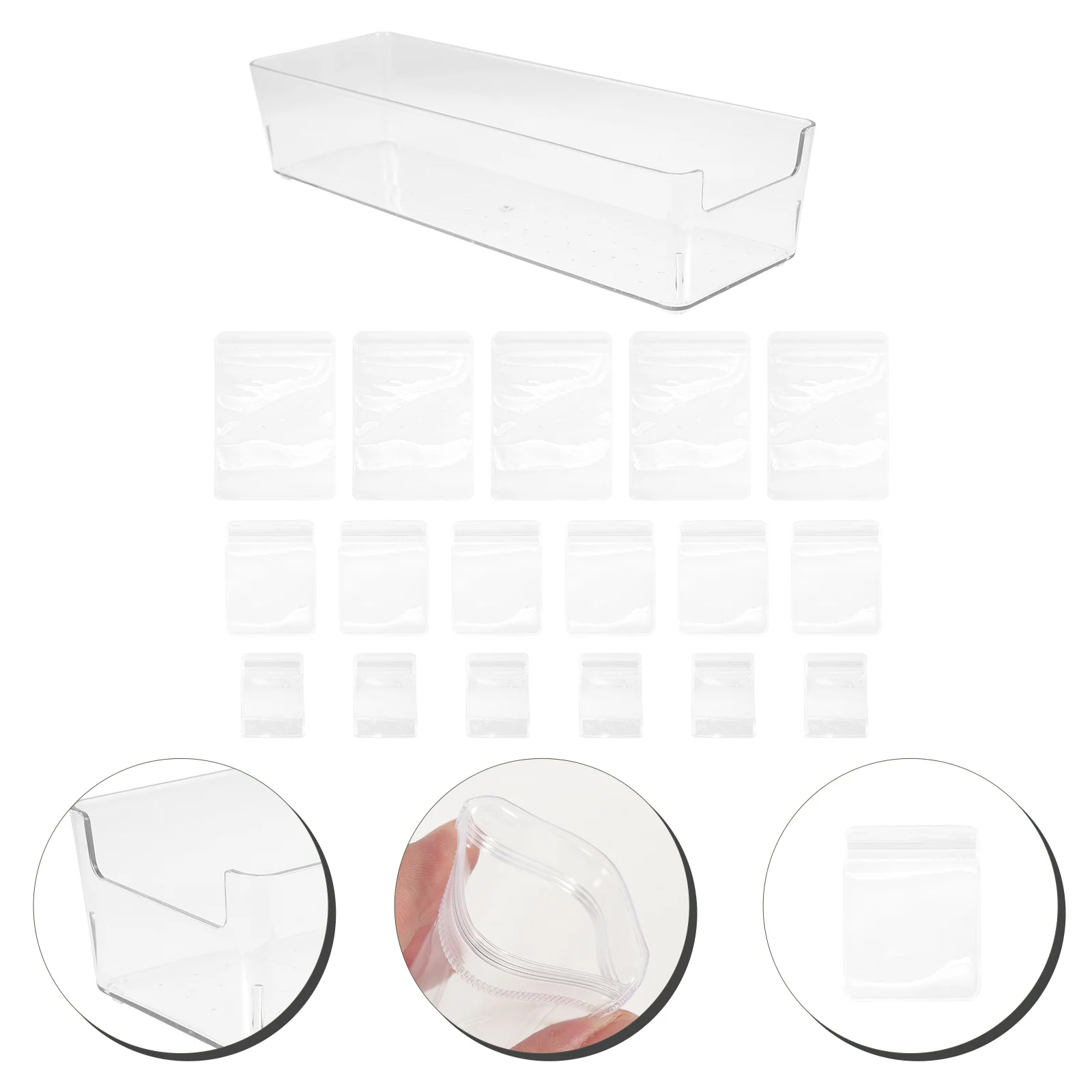 

1Set Anti-Oxidation Transparent Jewelry Bags Reusable Self Sealing Small Jewelry Storage Pouch Portable