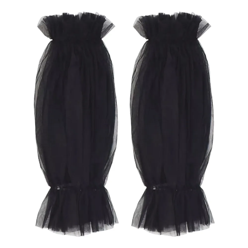 

Elegant Detachable Bridal Arm Sleeves Elastic Cuff Breathable Pleated Puff Sleeve Wedding Arm Covers Bridal Party