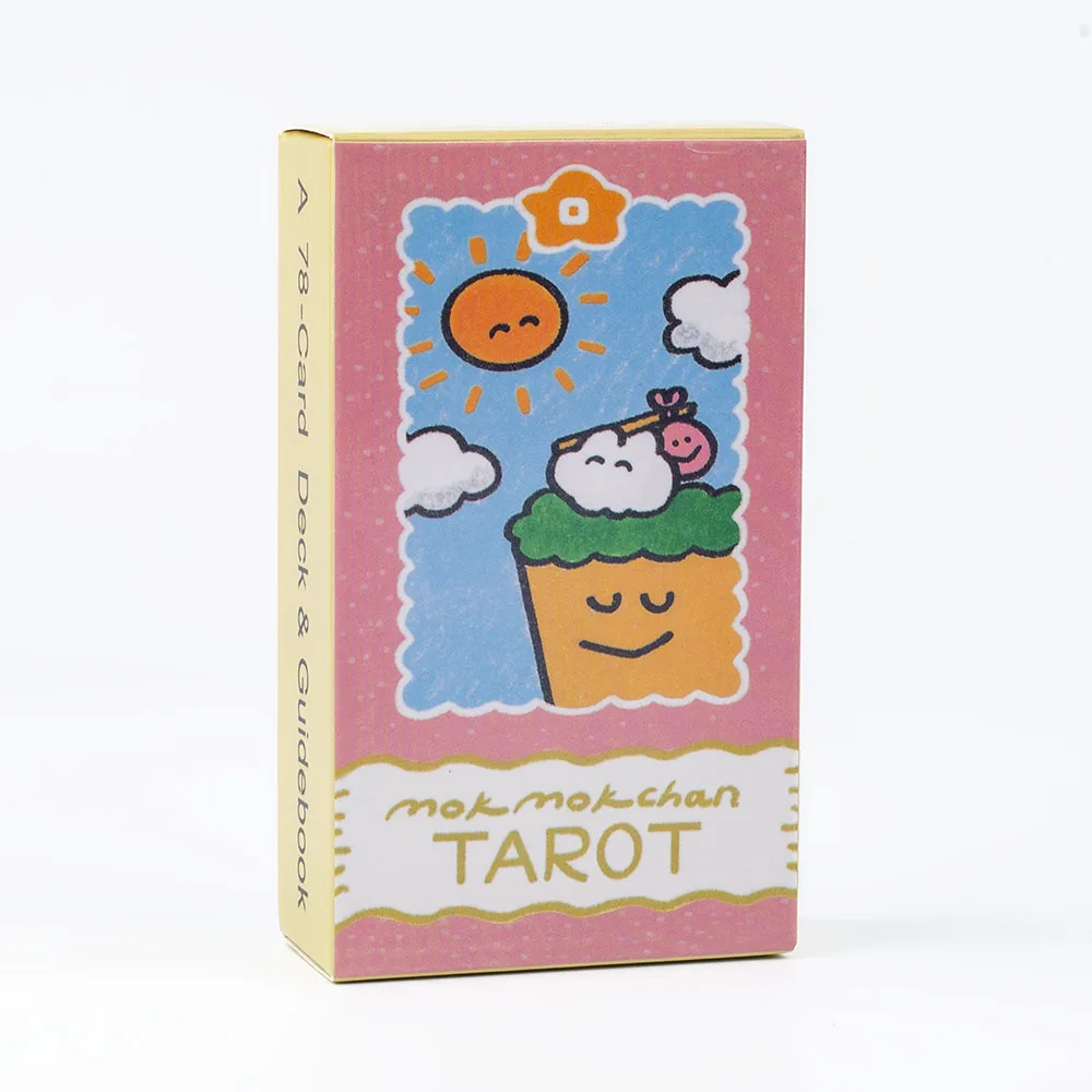 Mokmokchan Tarot A 78-kartowe i przewodnik Kawaii Karty tarota Karty do gry Zabawka na biurko Rozrywka Gry planszowe 10,3 * 6 cm