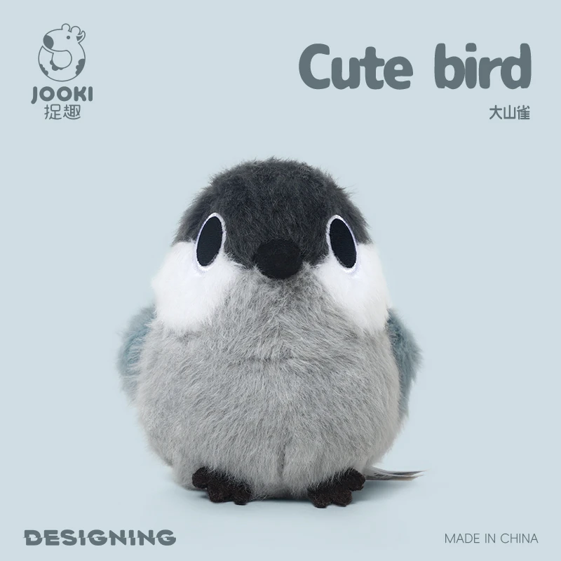 

Aniaml плюшевая кукла Bied Great Tit, синяя, черная кавайная игрушка, кулон, подушка, мягкий подарок для детей