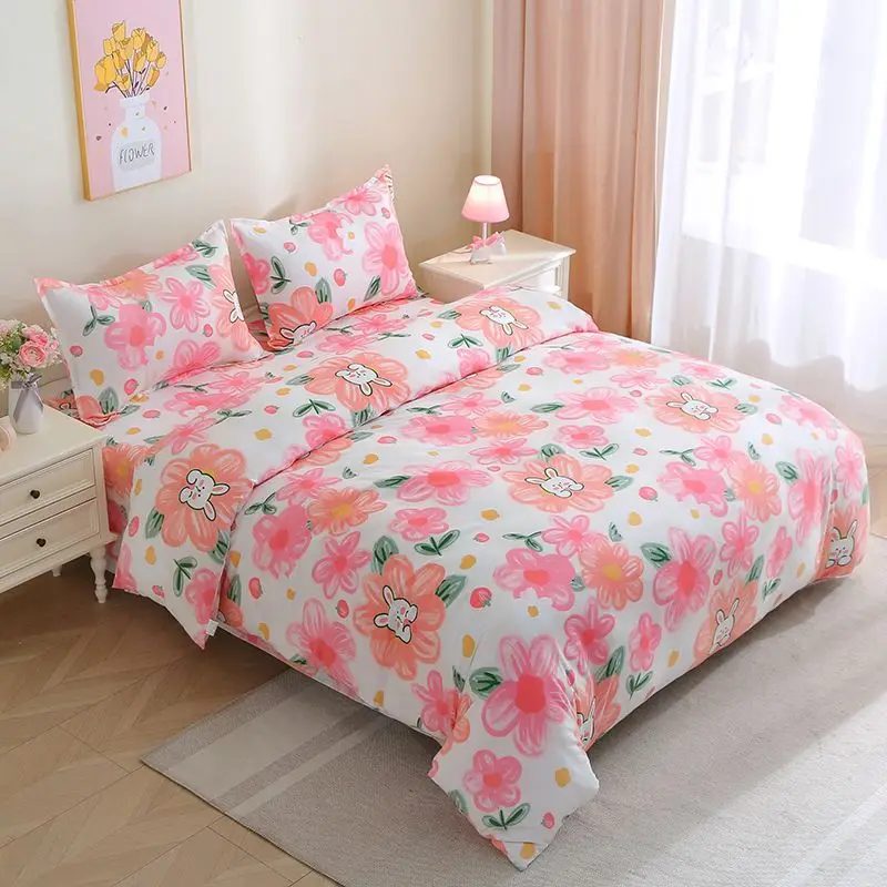 Nordic Style Single Bed Cover 150*200cm - Breathable & Skin-Friendly for Student Dorm/Home - Multiple Patterns