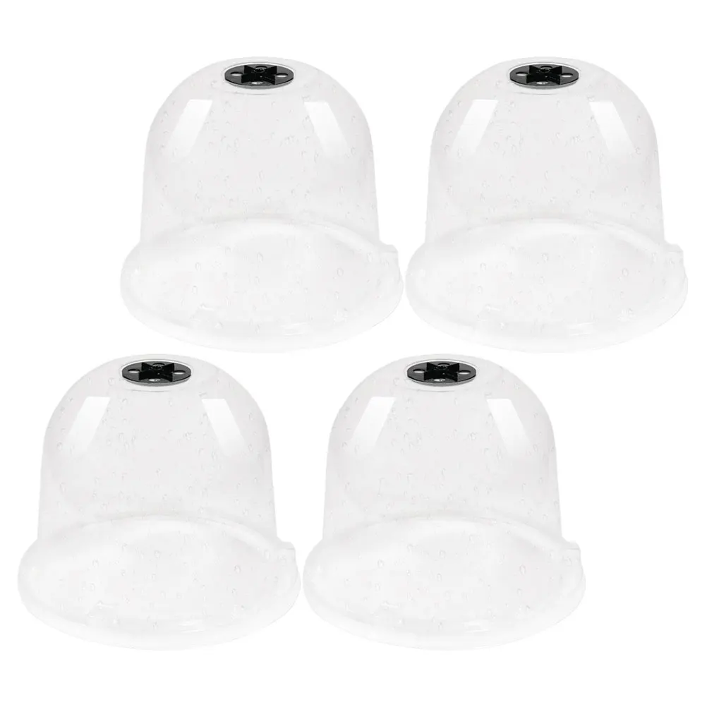 

4 Pcs Plant Cloche Outdoor Garden Cloches Humidity Domes Seedling Covers Reusable Bell Pot Dome Plant Covers Lightweight