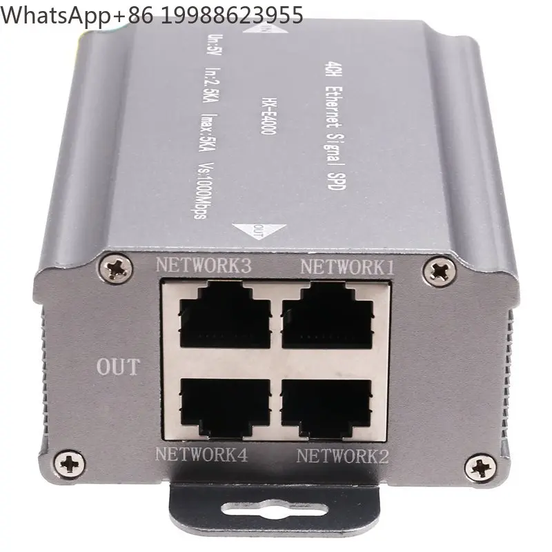 L22A-Multi-Port Monitoring Surge Protector 4 Ports 1000M Network Cable Signal Lightning Arrester RJ45 Camera Thunder Protection