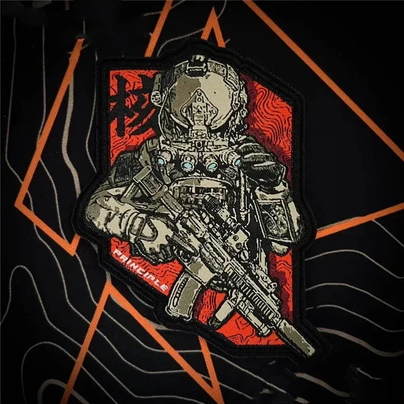 Destroyer Function Ins Style Hook and Loop Patches Night Ghost Morale Badge Armband Tactical Backpack Stickers Embroidery Patch