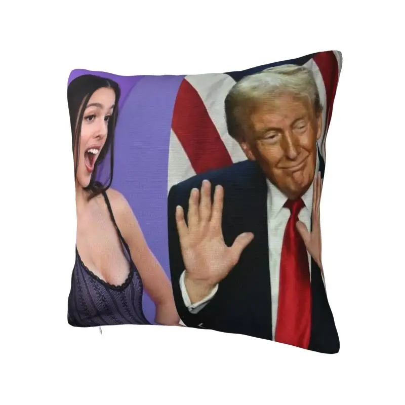 Custom O-Olivia Singer R-Rodrigo And Trump Square Pillow Cover Home Decor 3D Two Side Printed Cushion Cover for Sofa