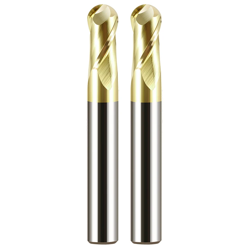 HRC68 Titanium Alloy Special BallEnd Cutter Series Tungsten Steel Milling Cutter 2-Flute Spherical Carbide Milling Cutter