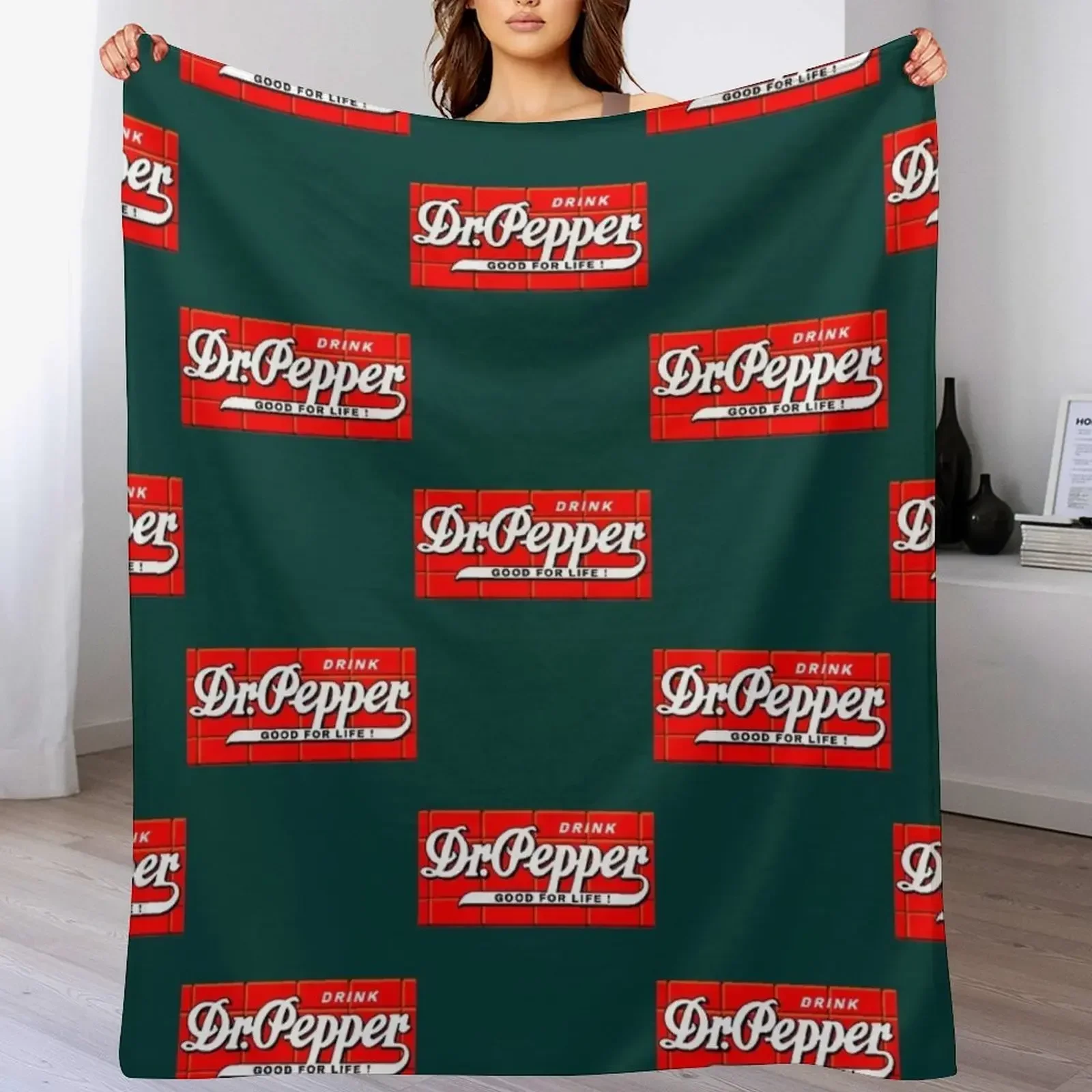 

Dr Pepper - Good for Life! Classic Throw Blanket Cozy Sofa Blanket for TV Watching Napping