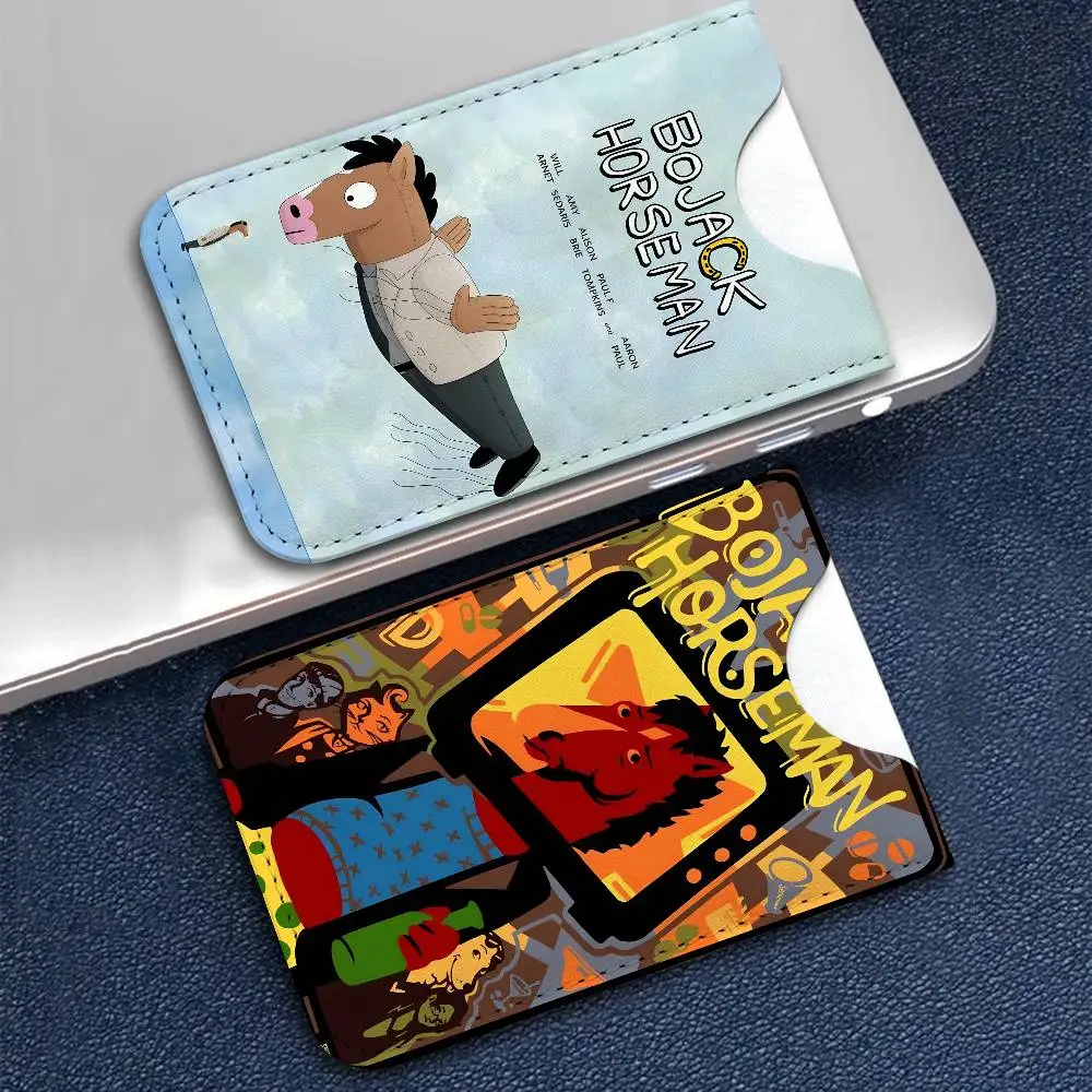 B-BoJack-Horsemans Cynical-Drama Light and thin mini bag small and portable bus card protective leather case for men and women