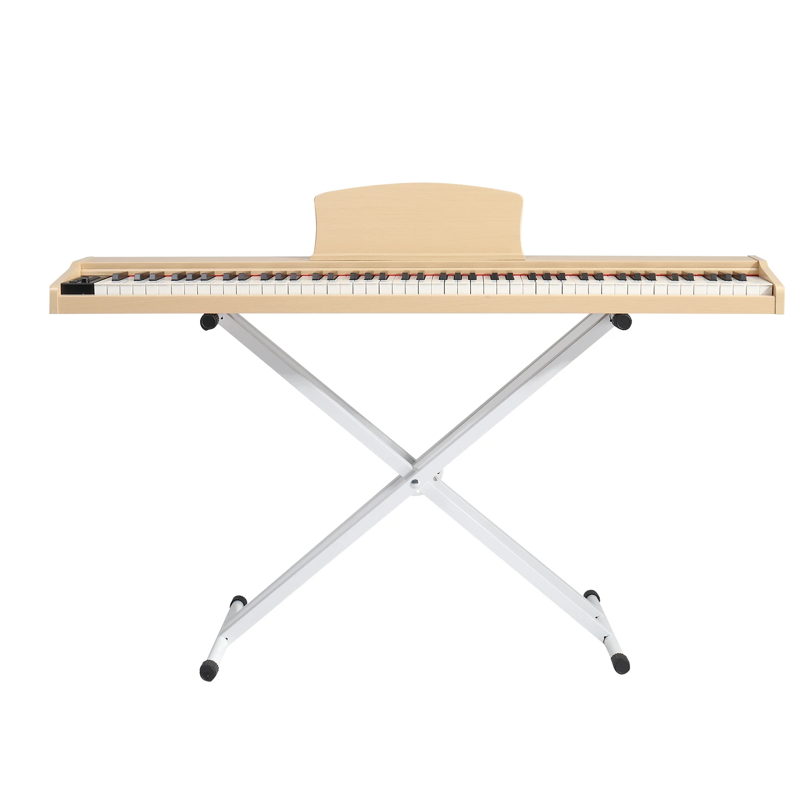 

GPP-107/100L 88-Key Half-Hammer Keyboard, Portable with Double Tube X-Stand, Natural Teak, Electric Piano, USA