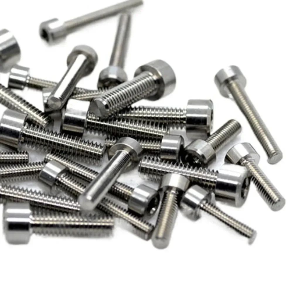 1 pc M2 M2.5 M3 M4 Metric X 4 5 6 8 10 12 14 15 16 18 20 mm TC4 GR5 Titanium Alloy Screws Cap Head Hex Scoket