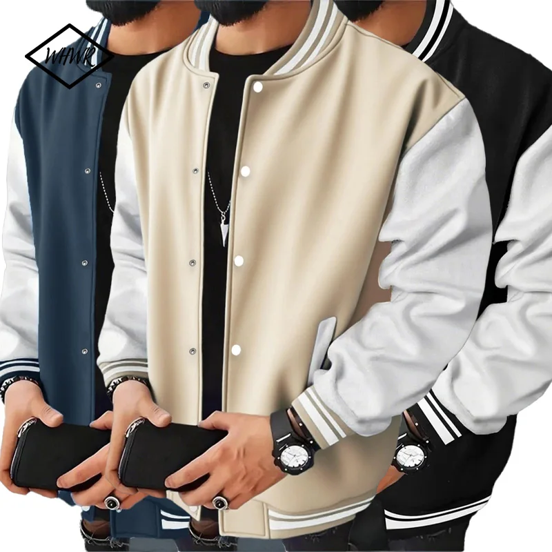 2025 New Hip Hop Baseball Coat Y2K Retro Harajuku Classic Baseball Uniform Jacket Men Street Gothic Punk Casual Loose Streetwear