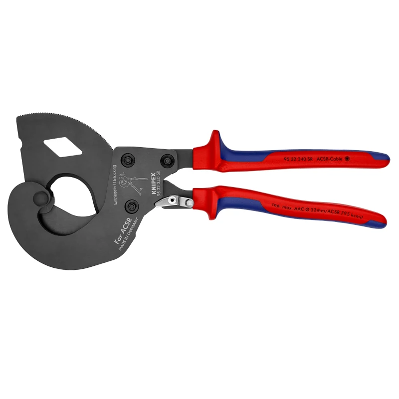 KNIPEK 95 32 340 SR ACSR Cable Cutter Ratchet Action For Cables With A Steel Core Convenient And Fast To Improve Work Efficiency