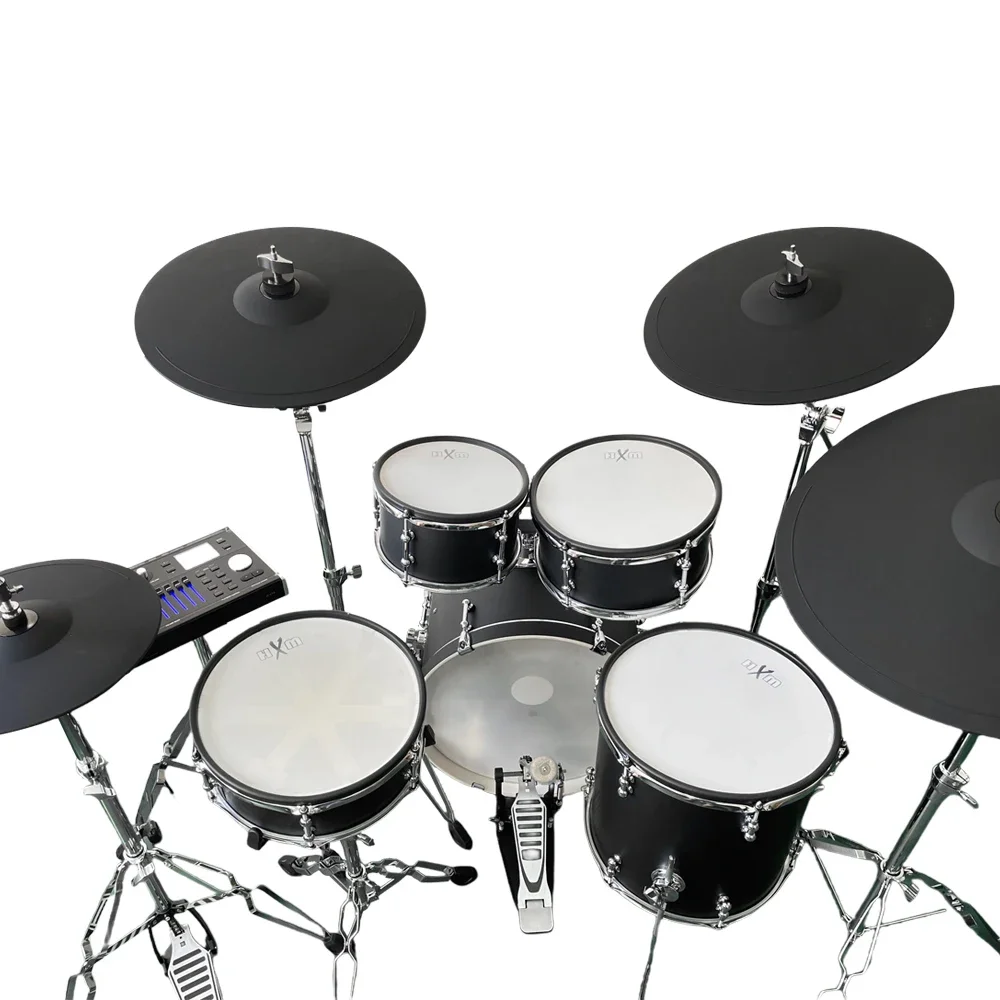 HXM XD-2000-KM Matt Black Color Acoustic Feeling Electronic Drum Set Factory Direct Sales