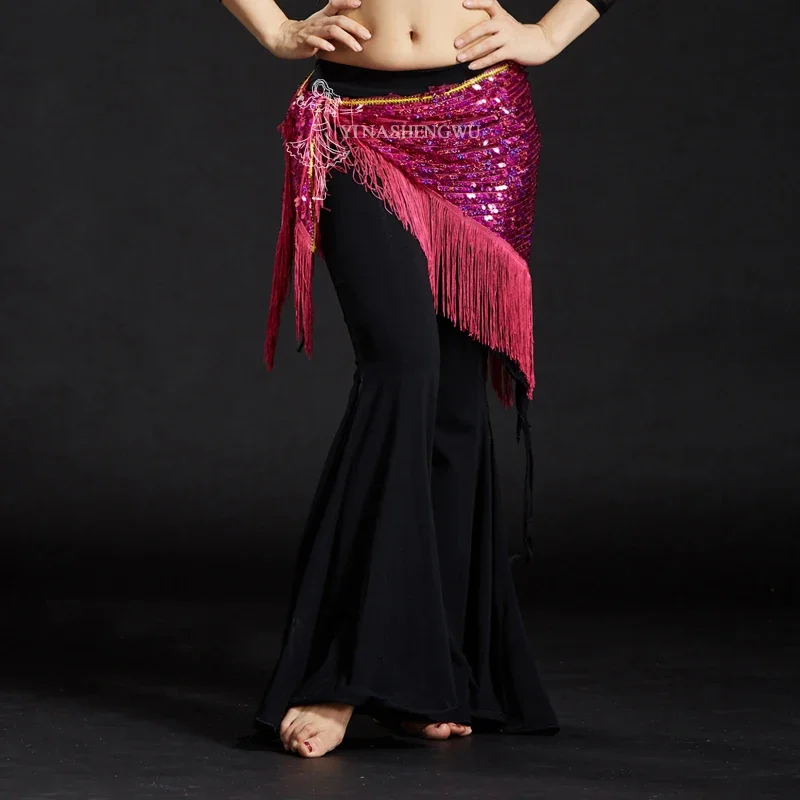 الترتر مثلث وشاح الورك الرقص الشرقي حزام للف الوسط تنورة الرقص الشرقي الخصر سلسلة الرقص الشرقي ممارسة اكسسوارات وشاح الورك 9 اللون