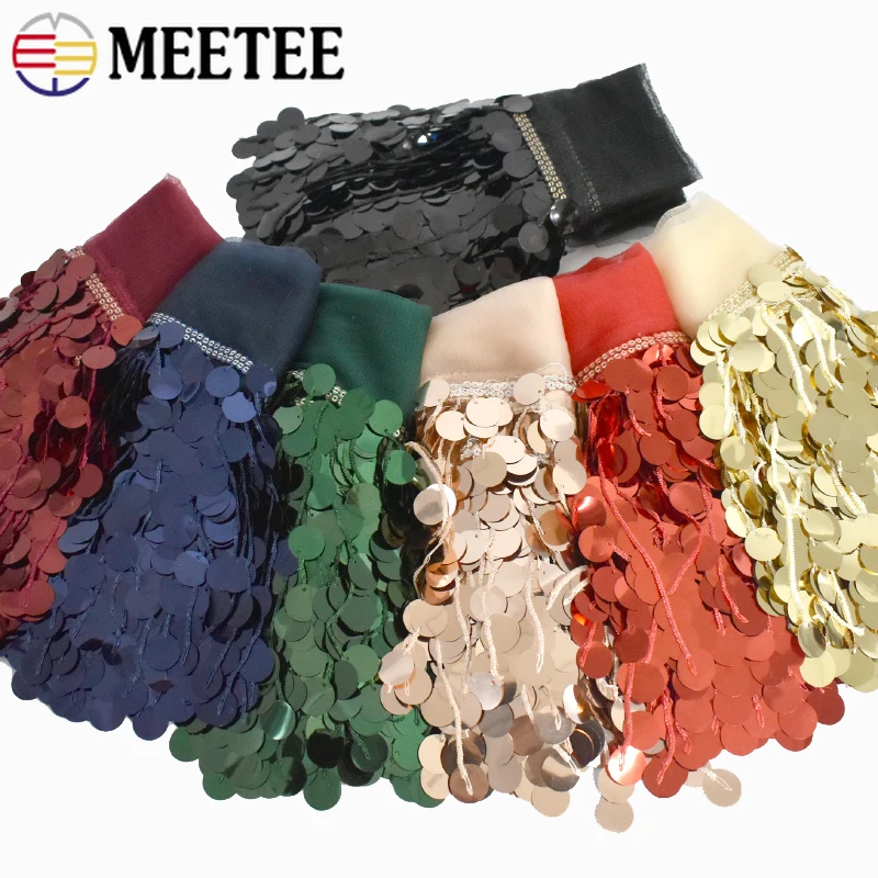 

2/5Yards 17cm Sequin Tassel Fringe Lace Trim Ribbon for Wedding Dress Laces Party Clothes Decor Tassels DIY Sewing Accessories