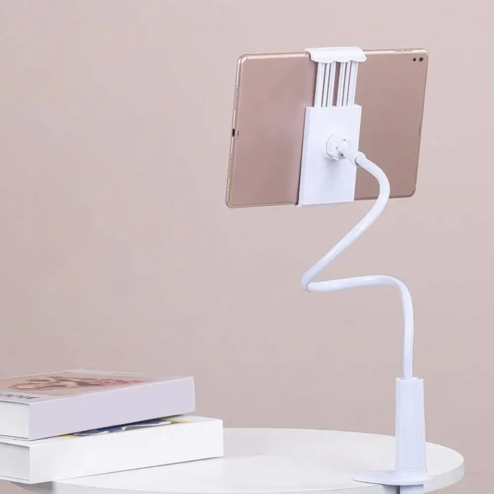 Mobile Phone Stand Flexible 360-degree Rotation Cell Phone Tablet Holder for Bedside Desktop Stable Clamp Stand for Neck Fatigue