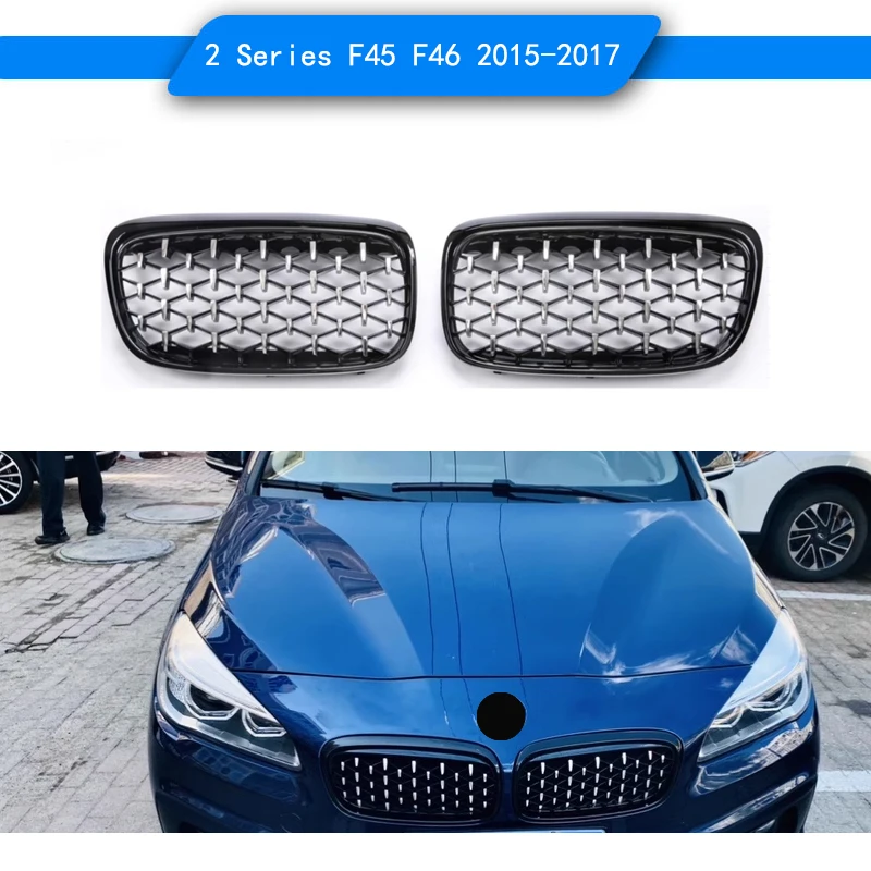 Diamond style Grill Fit for BMW 2 series f45 f46 2014-2018 Diamond or Gloosy Black or M Color Front Grill 2 series f45 f46