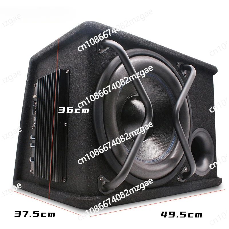 Dense board material high-power car 12V speakers modified car audio active trapezoidal overweight 12-inch subwoofer