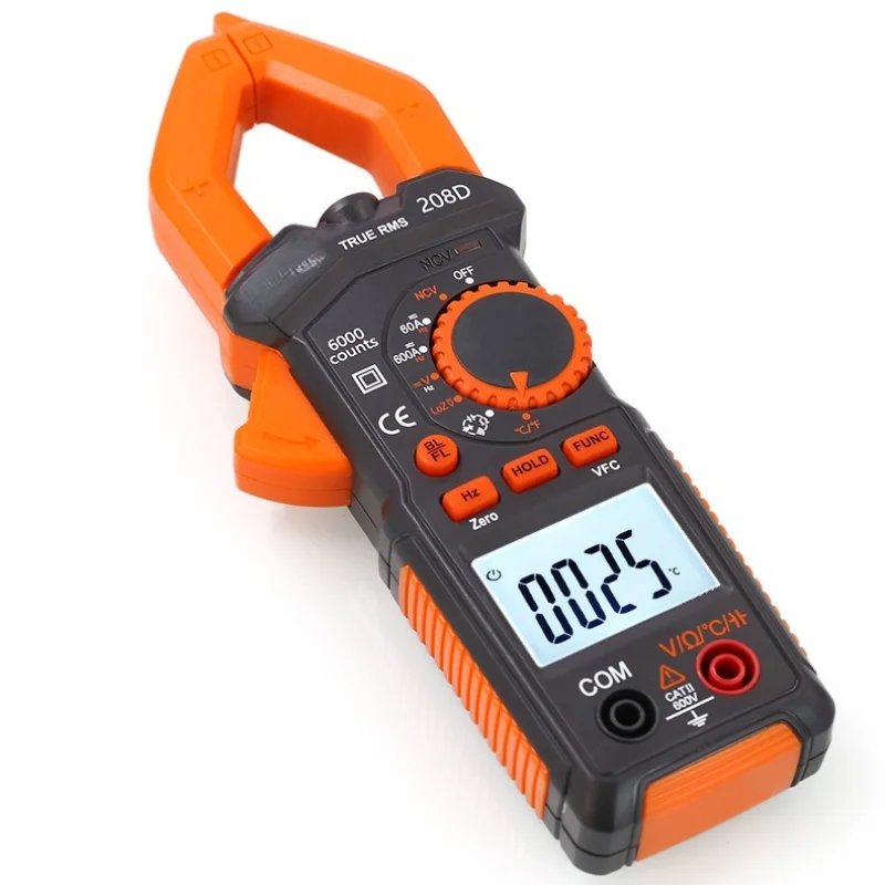 

208D electrician clamp meter digital multimeter digital display AC and DC ammeter high precision clamp meter