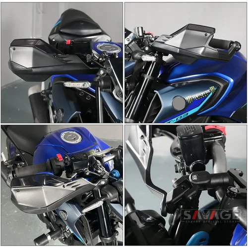 Imagen 2 del producto Protectores de manillar MT03 MT25 para YAMAHA MT-03 MT-25 2015-2024, protectores de manos para motocicleta, Protector de palanca de protección contra el viento
