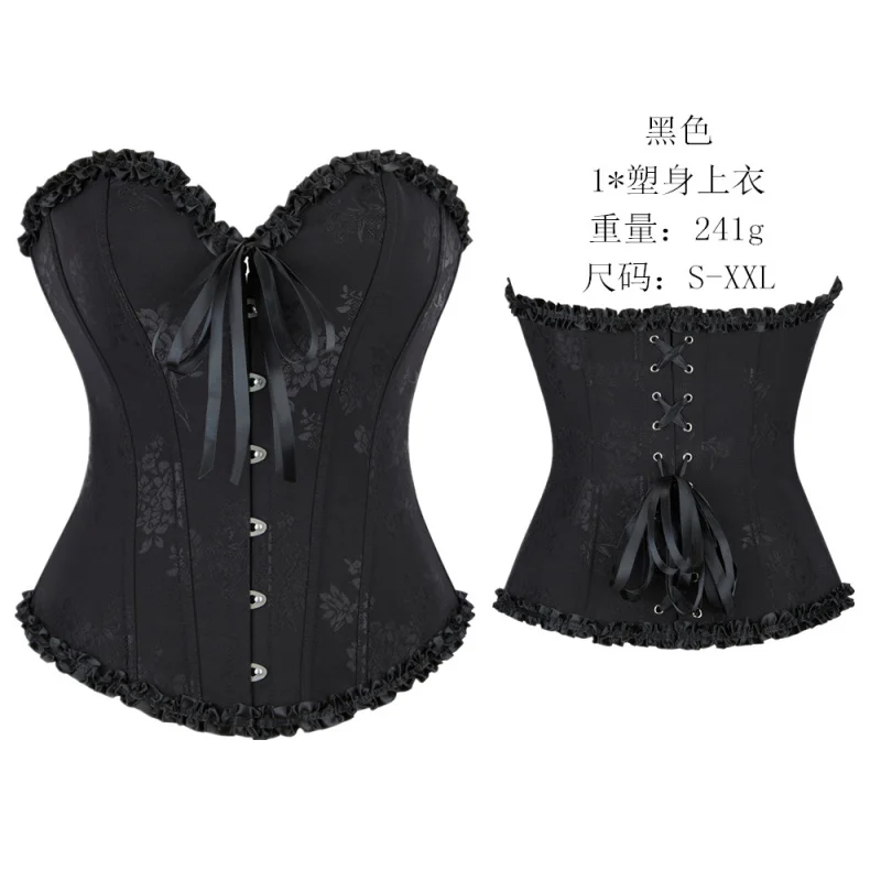 Atasan Korset Renda Baru untuk Wanita, Bustier Cetak Seksi dengan Kawat Bawah