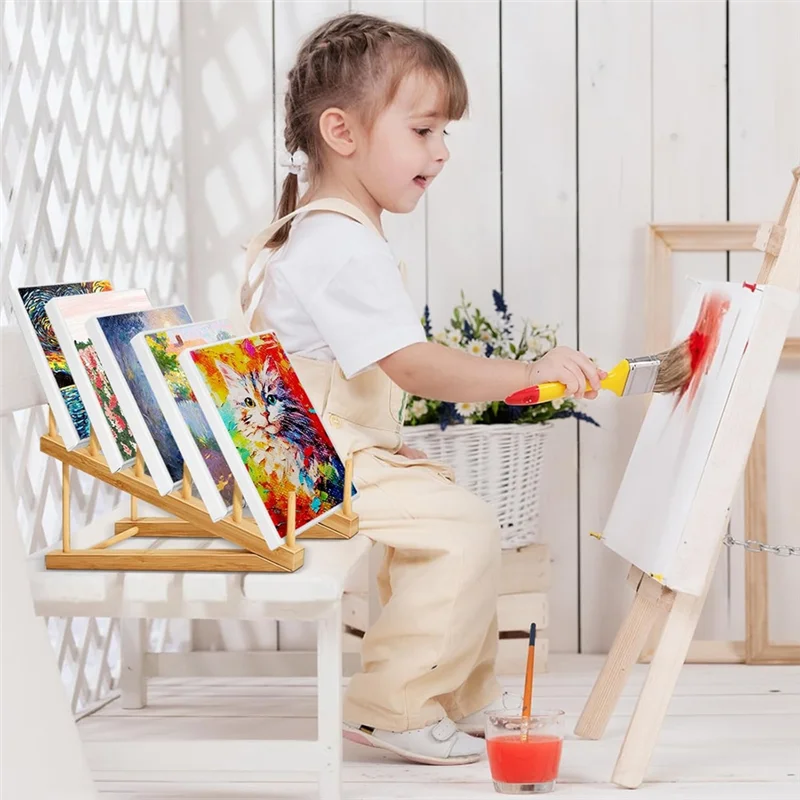 NEW-Small Art Drying Rack, Art Storage Rack,5 Layers Paint Display Rack Storage Stand For Canvas Boards, For Painting Canvas
