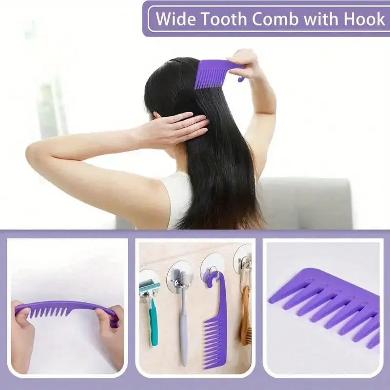 12-Piece Hair Styling Set:Comb&Brush,Rat-Tail Comb,Edge Control Brush,Silicone Scalp Massage Shampoo Brush Hair Styling Tool