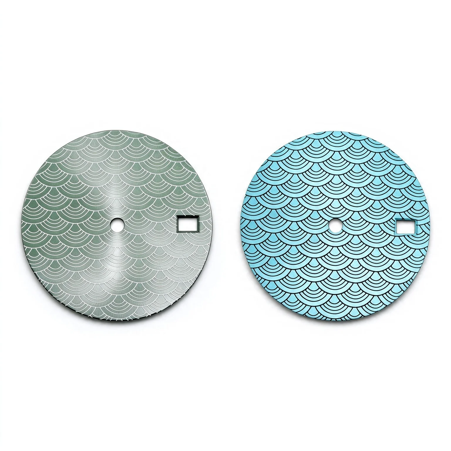 28.5mm Blank Scale Pattern Dial Fit NH35 Movement Fish Scale Texture Date Window Automatic Watch Modification Replacement Parts