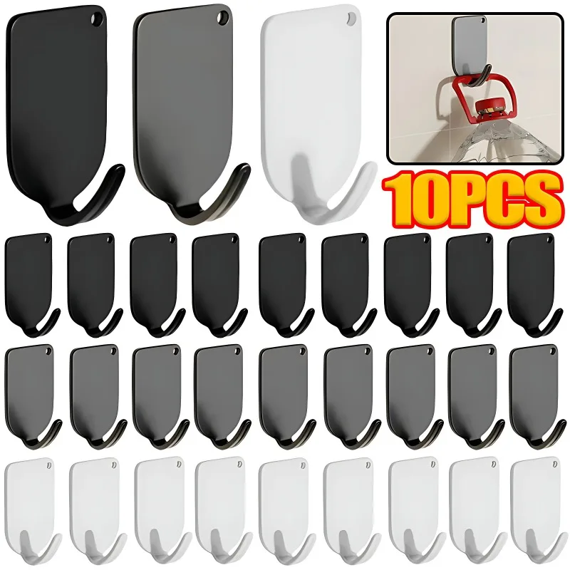 10/1Pcs Stainless Steel Self Adhesive Hooks Keys Bag Hats Towel Hanging Holder Heavy Duty home Bathroom Door Wall Hanger Hooks