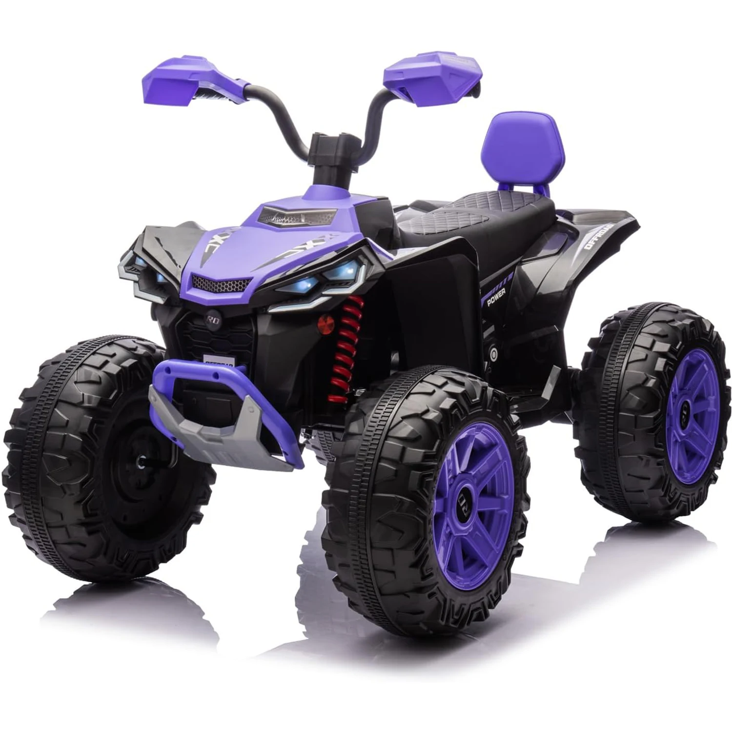 VTT électrique pour enfants 24V, 4 roues, 800W, double moteur avec télécommande Parent, Bluetooth/MP3/USB, Suspension à ressort et genouillères