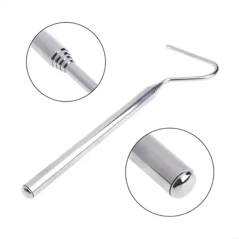 Retractable Snake Hook Stainless Steel Snake Catcher Rod Adjustable 11''-39''