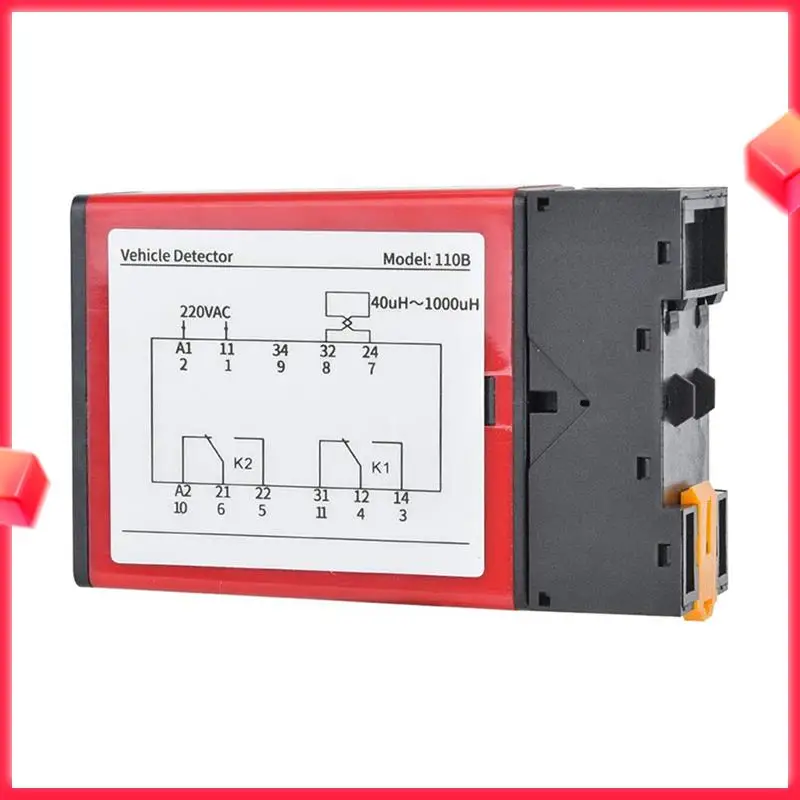 

【NEW LISTING】2X 110B Vehicle Detector AC220V Single Channel Inductive Vehicle Loop Detector For Car Parking Lot Access Control