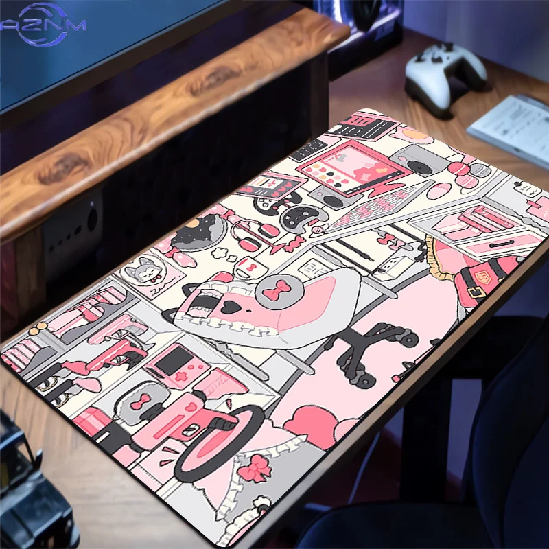 Mouse Pads Cute Computer Mausepad Laptop Pink Desk Mat Kawaii Cushion Office PC Accessories Anime Semyon Room Rug Keyboard Pad