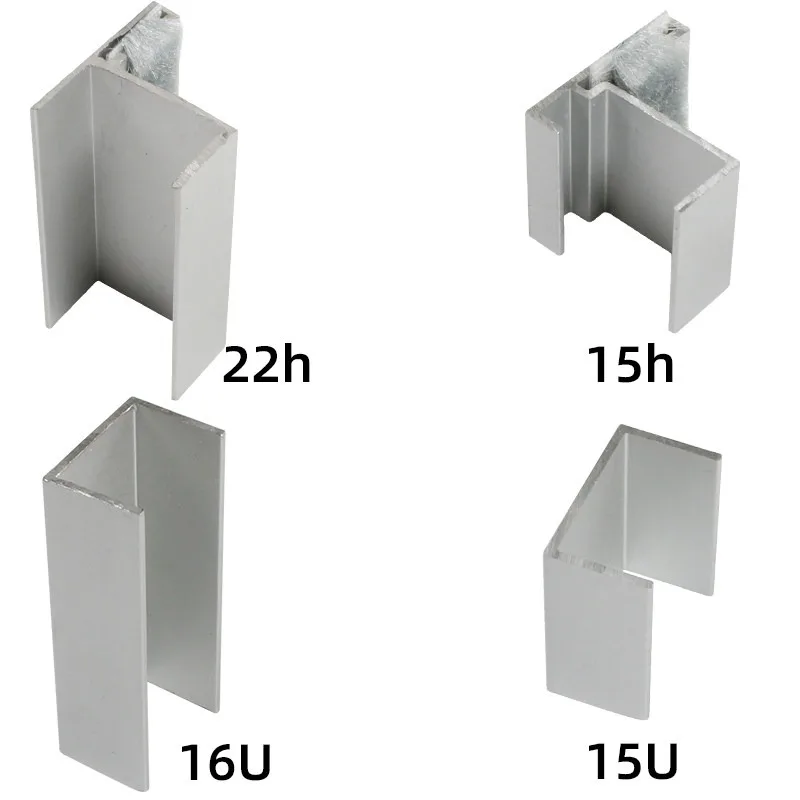 2Pcs RV bathroom special aluminum profile, door frame card strip aluminum alloy profile h-type door panel hemming
