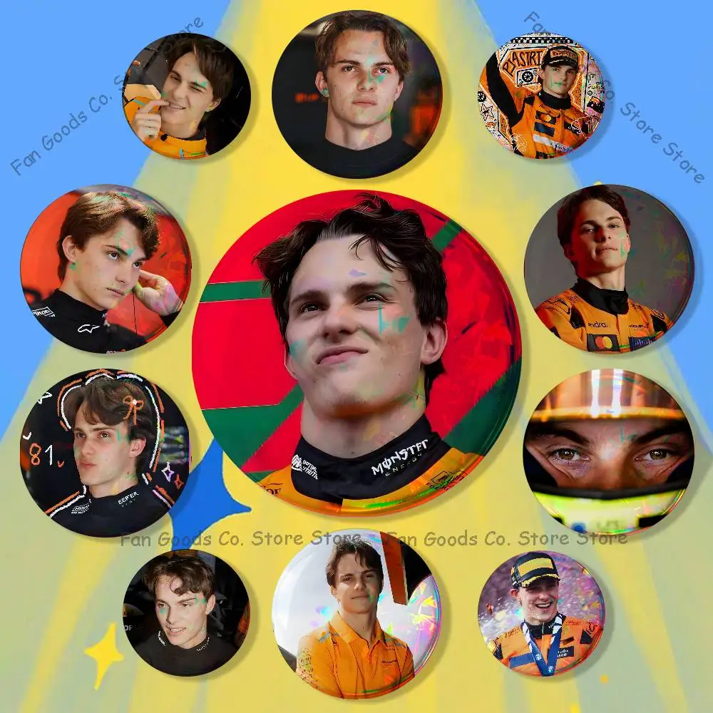 Racing Driver O-Oscar P-Piastr Enamel Pins Funny Characters Badge Fashion Jewelry Accessories Round Snap-in Brooch on Backpack