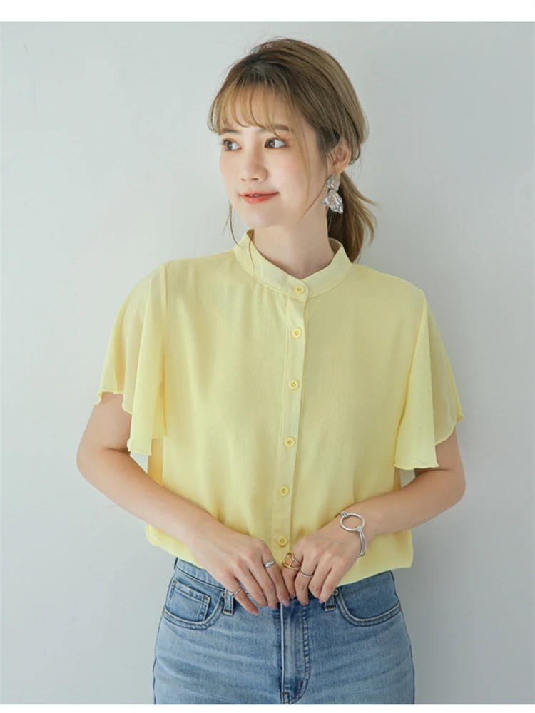 New Summer Vintage Solid Female Oversize Tops Womens Shirt Short Sleeve Girls Blouse Summer New Women Blouses Femme Blusas