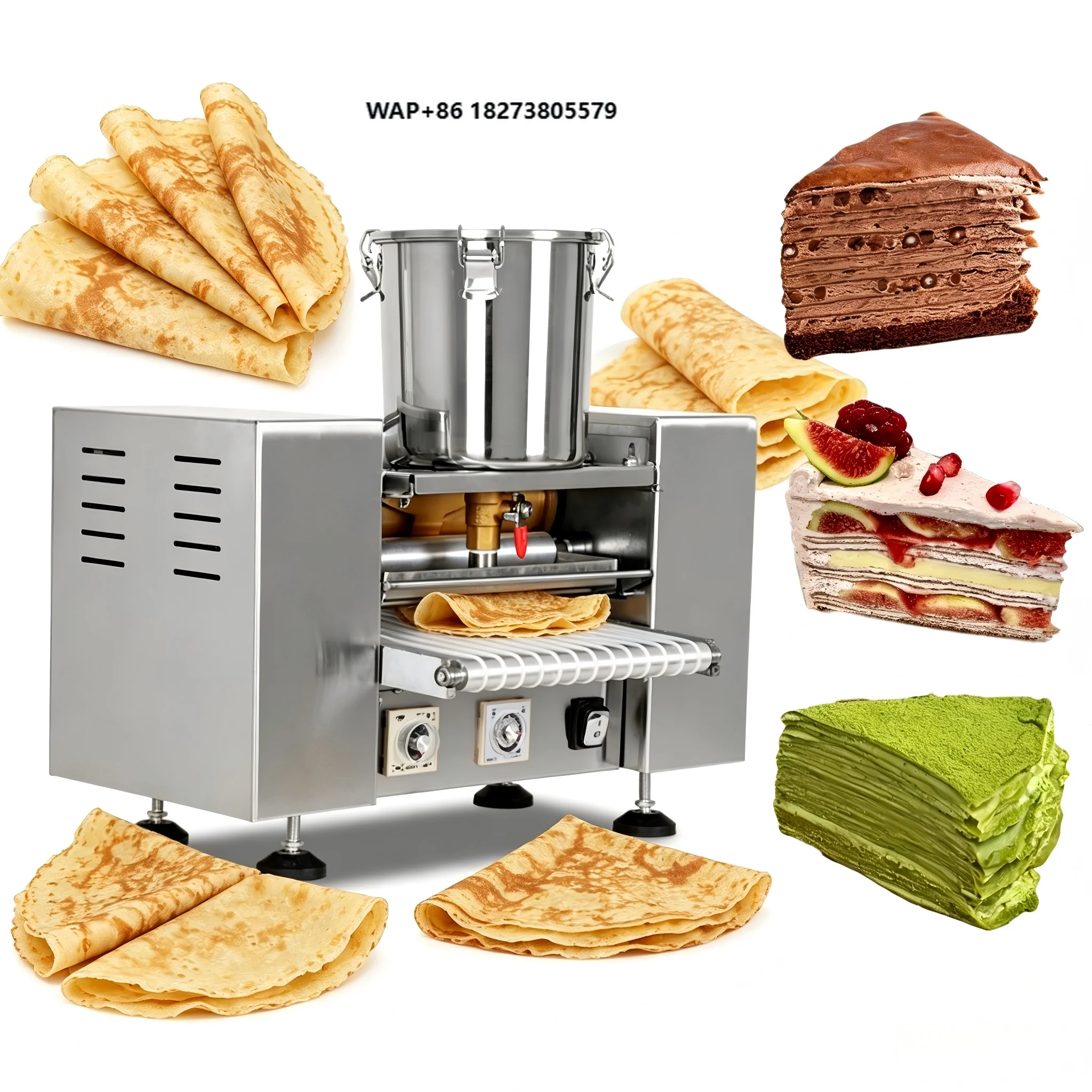 Commercial Automatic Crepe Maker, Electric Crepe Griddle for Restaurant & Hotel Catering Kitchen Equipment