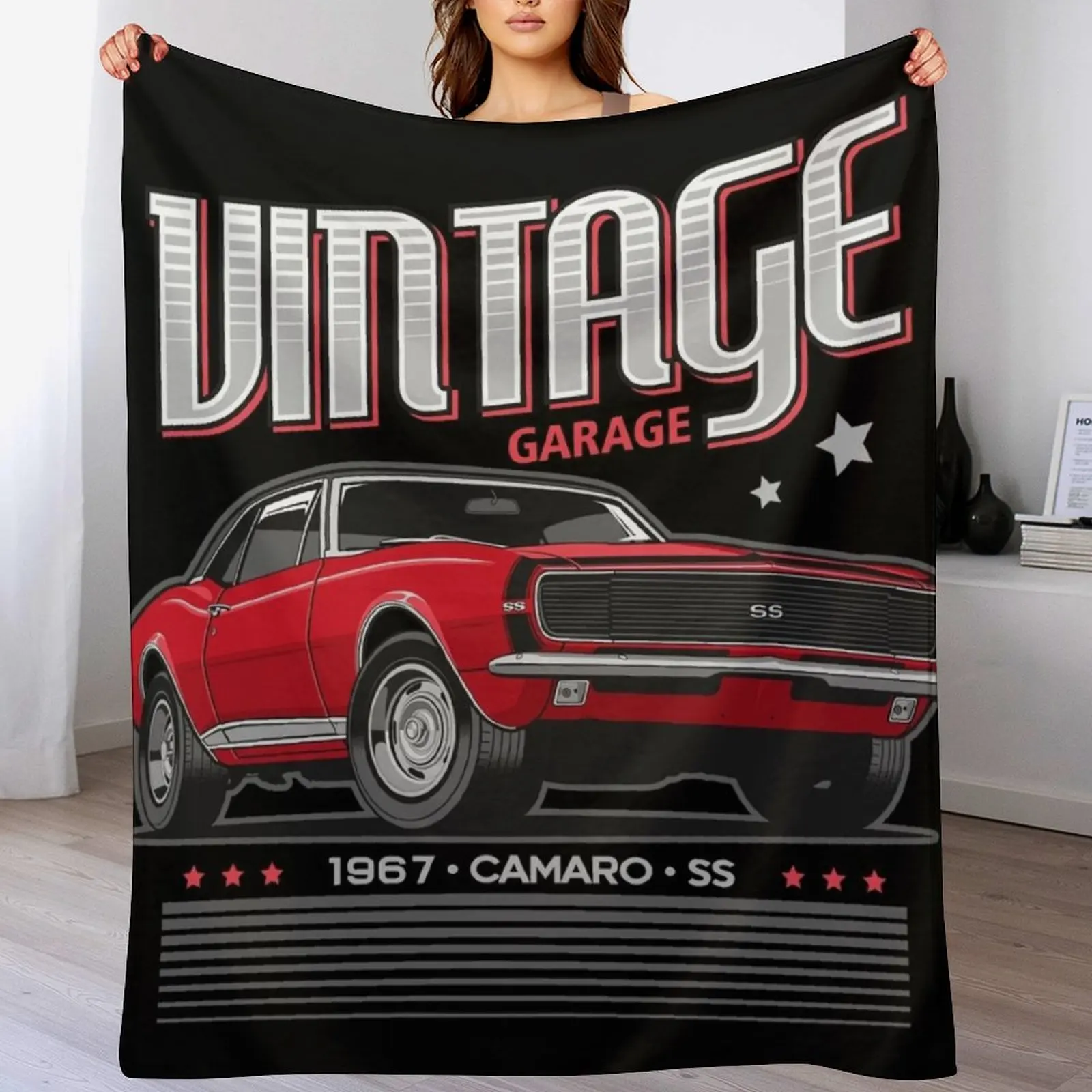 

1967 Camaro SS Throw Blanket Luxury Designer Decorative Sofa christmas decoration Weighted Blankets