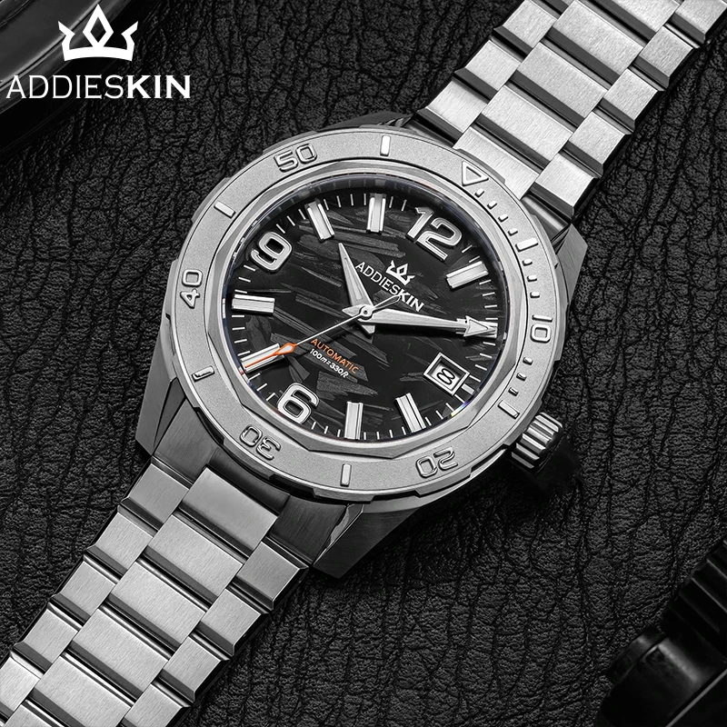 

ADDIESKIN Men Automatic Watches Carbon Fiber Dial Sapphire BWG9 Luminous 100m Waterproof Watch Miyota 9015 Personalized Watches