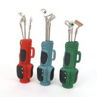 1:12 Scale Dollhouse Golf Toy Model Toys with 3 Sticks Miniature Golf Model Sport Toy 3 Colors Mini Golf Clubs Toy Children Gift