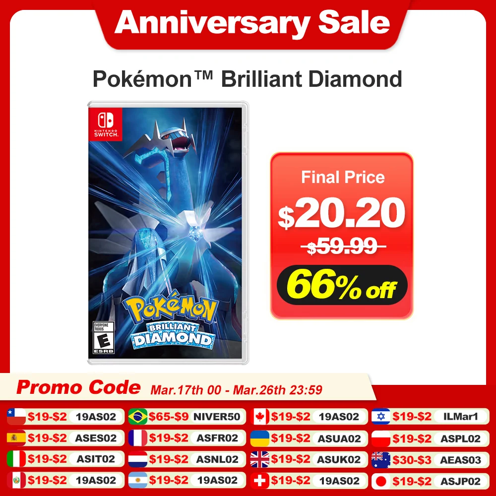 Pokemon Brilliant Diamond Nintendo Switch Games Pokemon Series Game 100% Official Physical Game Card Support 3 Modes For Switch